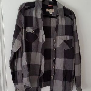 *** SOLD*** Black and Grey Flannel